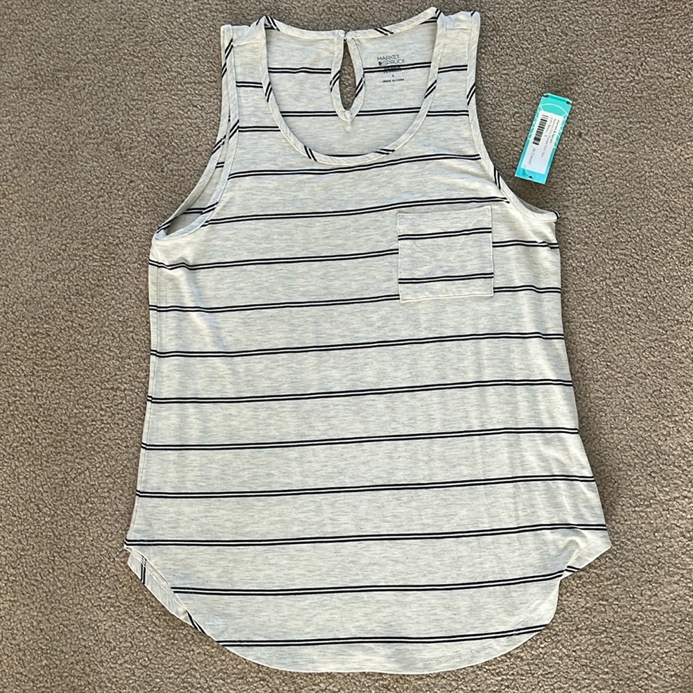Market & Spruce Merrit One Pocket Knit Tank